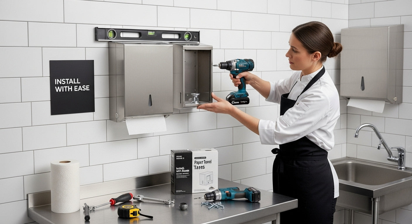 restaurant paper towel dispenser guide install