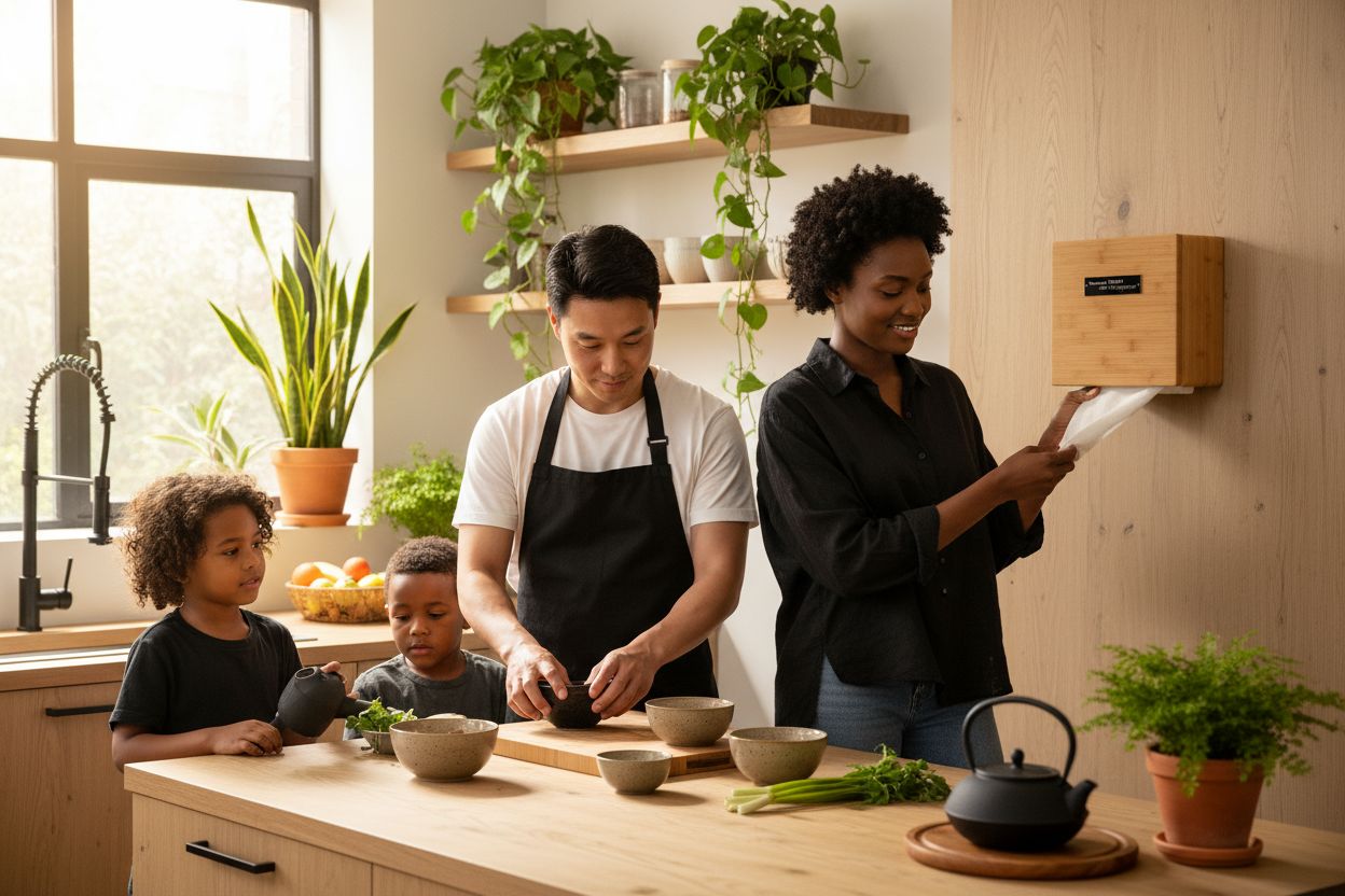 bamboo dispenser home kitchen