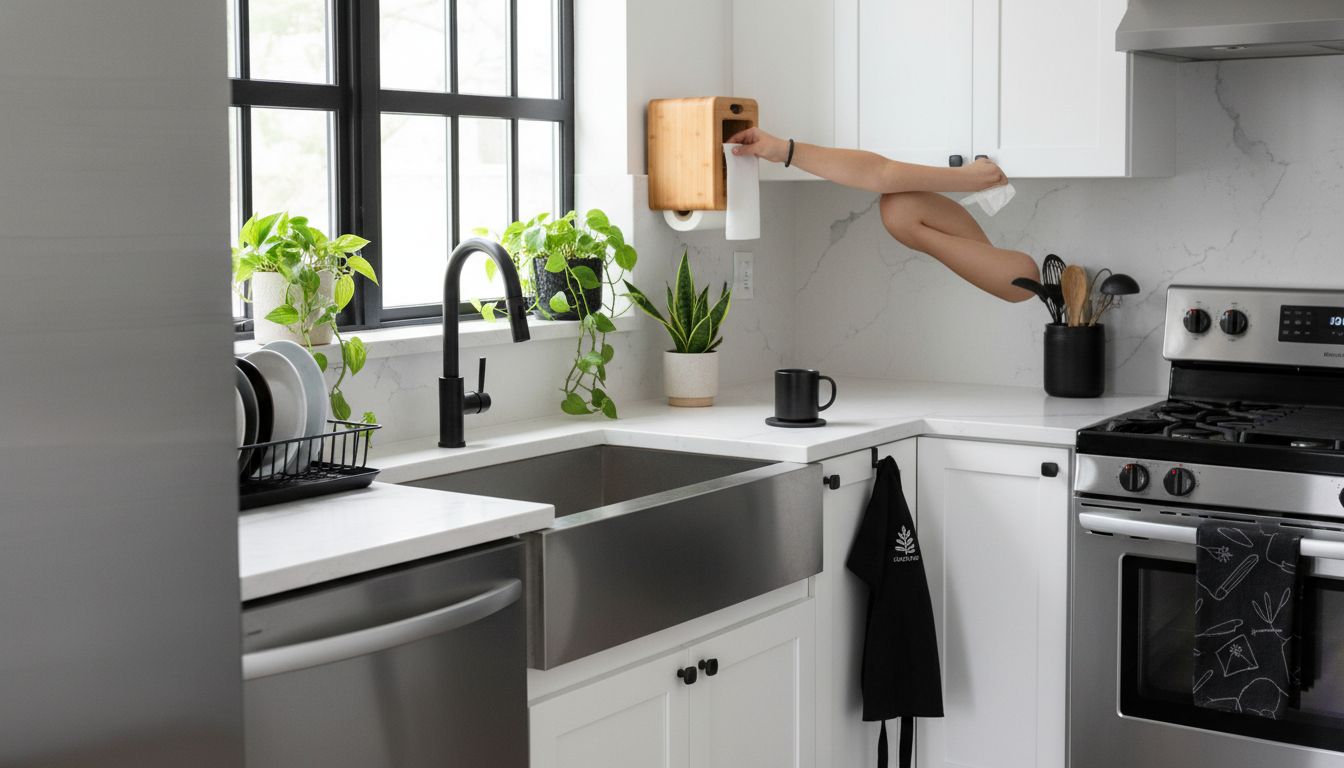 bamboo kitchen dispenser