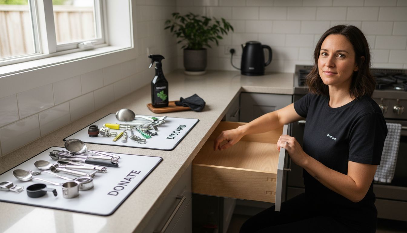 kitchen drawer decluttering