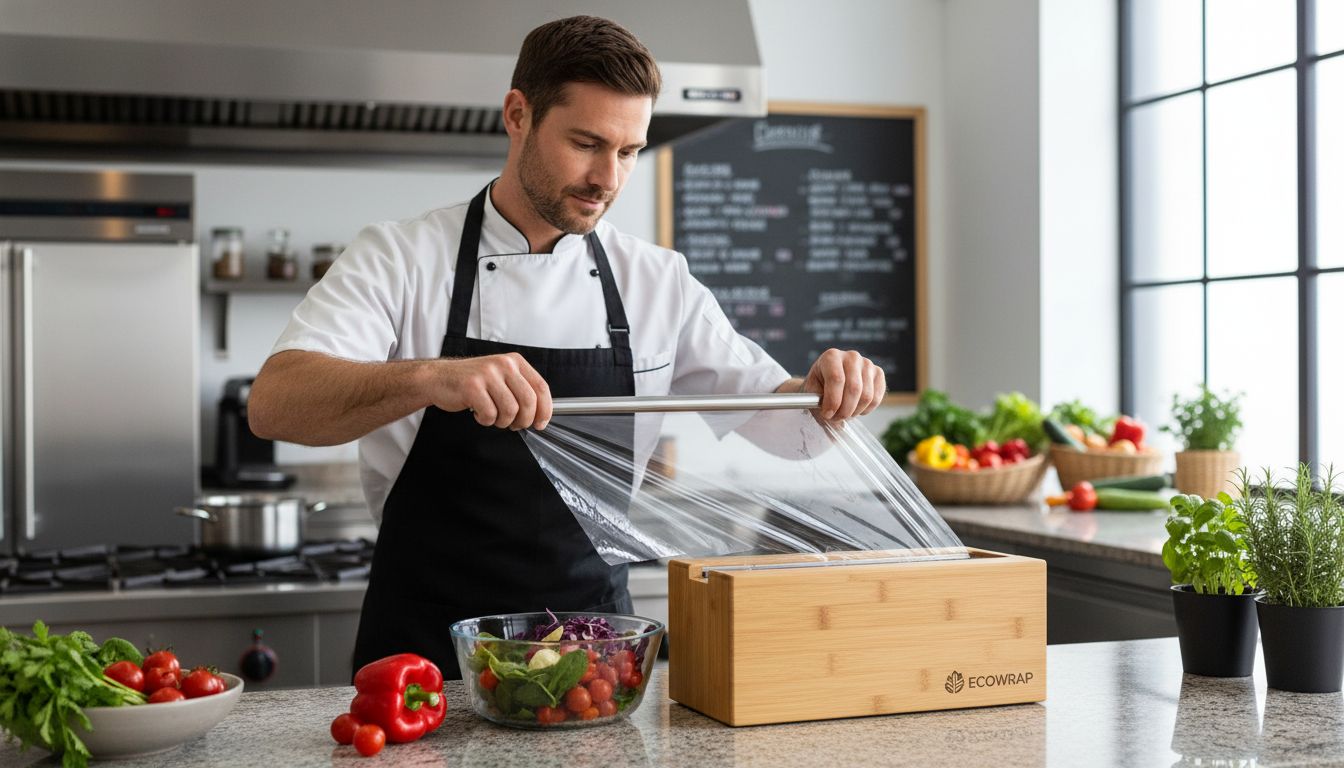 bamboo wrap dispenser kitchen