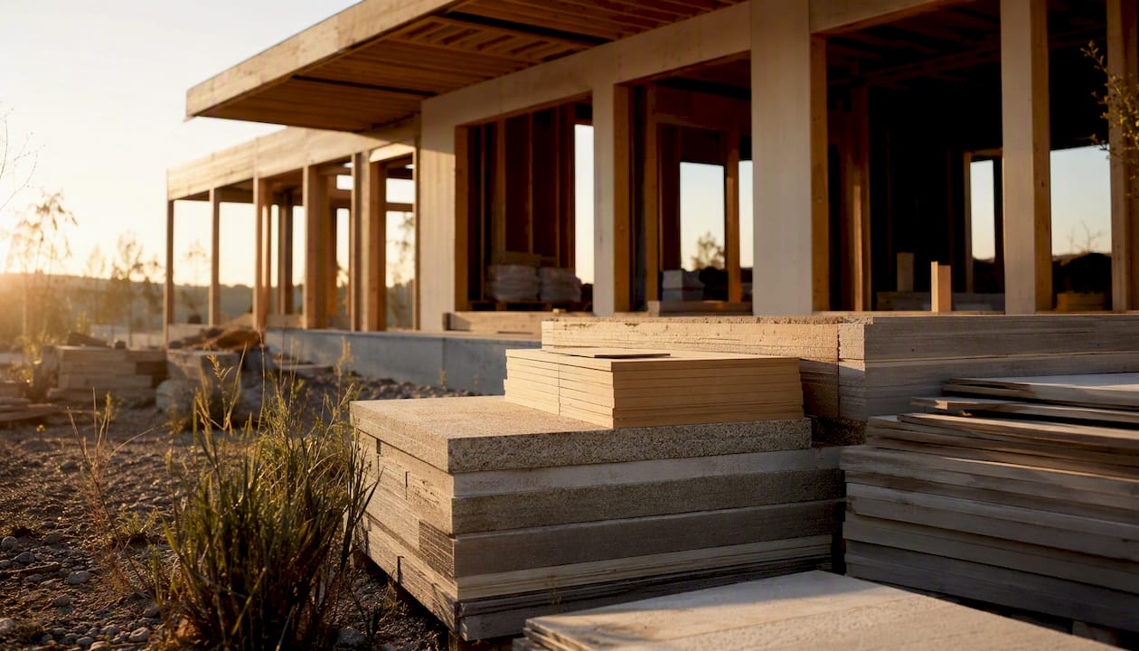 Sustainable building site under passive design