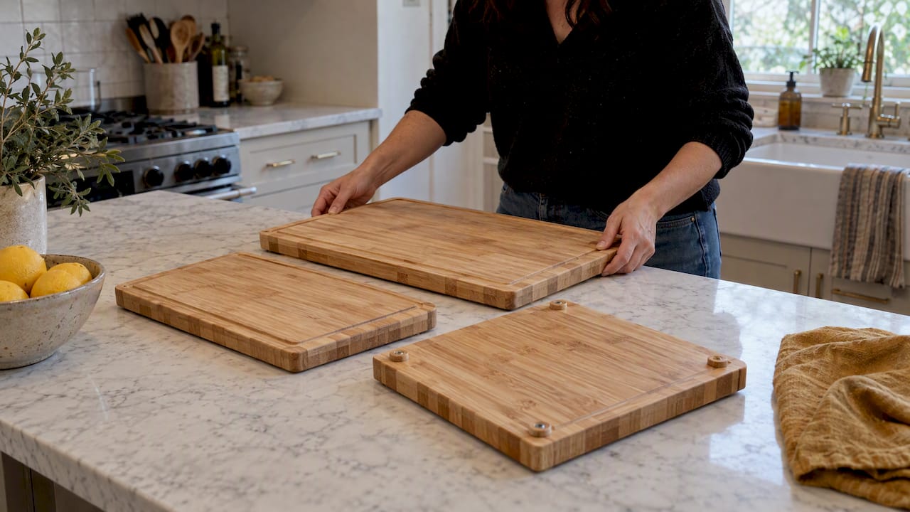 Core Bamboo boards shown in several sizes