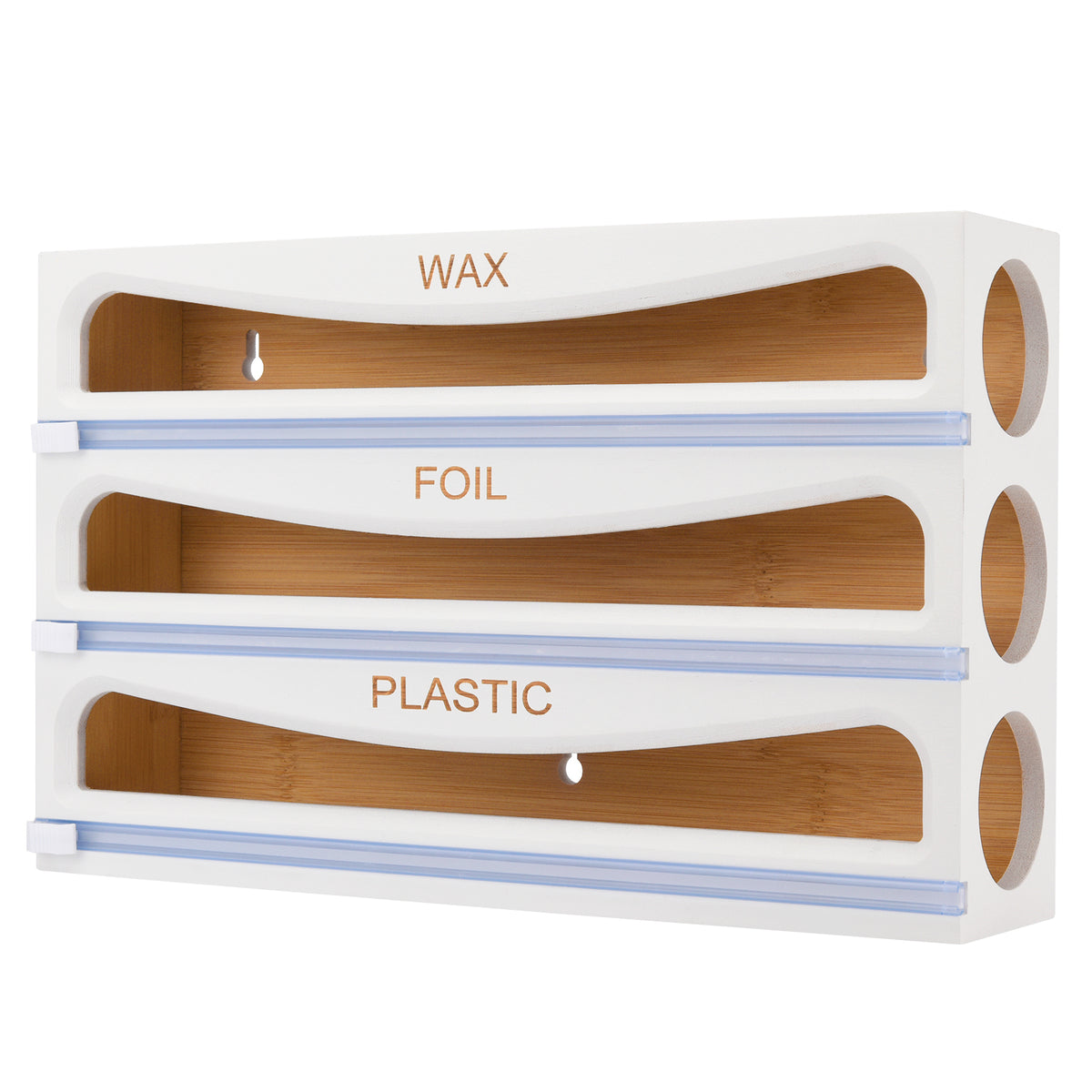 Cozee Bay® Bamboo Wrap Dispenser for 12" Roll (White)