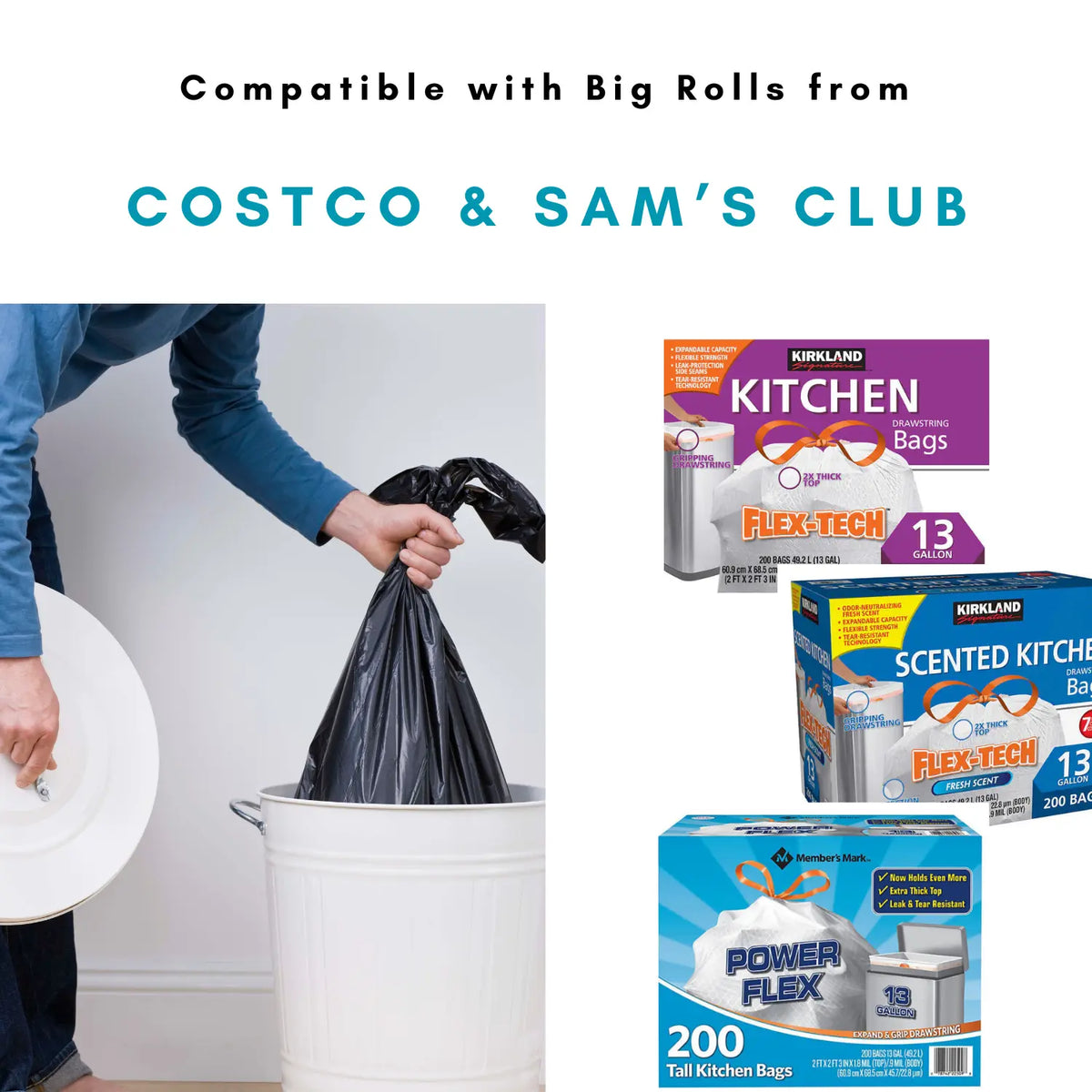 Cozee Bay®  Trash Bag Dispenser (Vintage Brown)