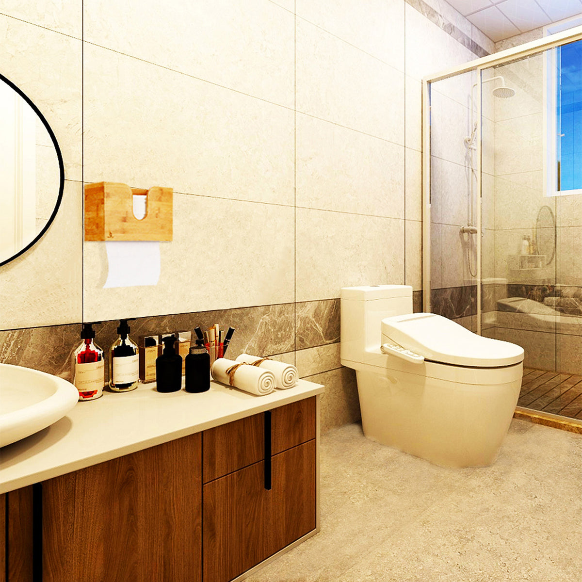 Cozee Bay Paper Towel Dispenser for Kitchen/Bathroom of Home or Commercial, Wall Mount or Countertop