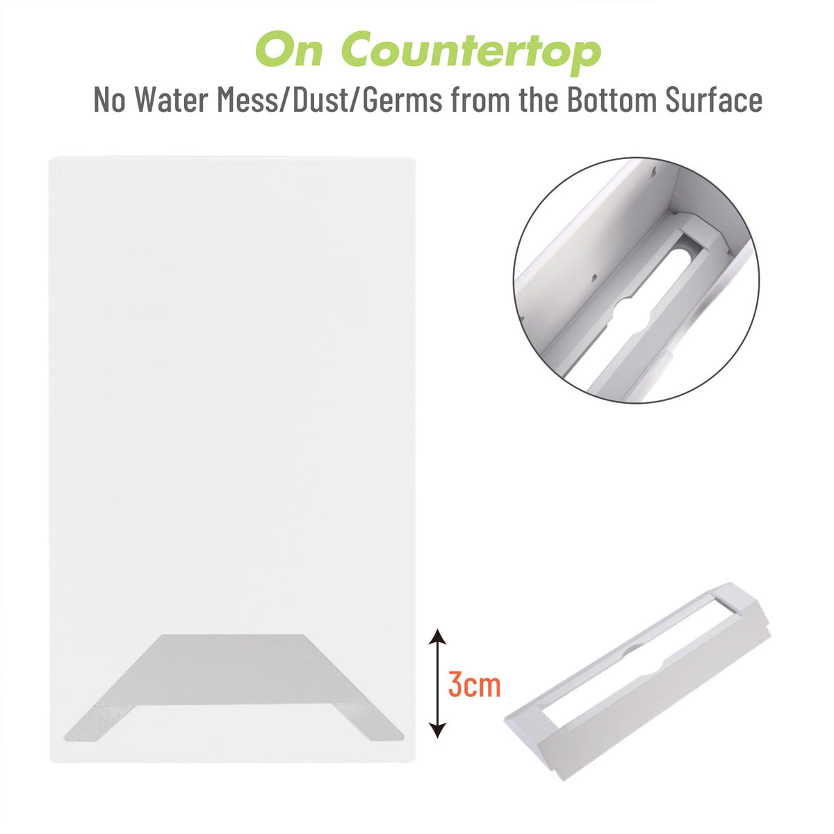 Cozee Bay Bamboo Paper Towel Dispenser (White)