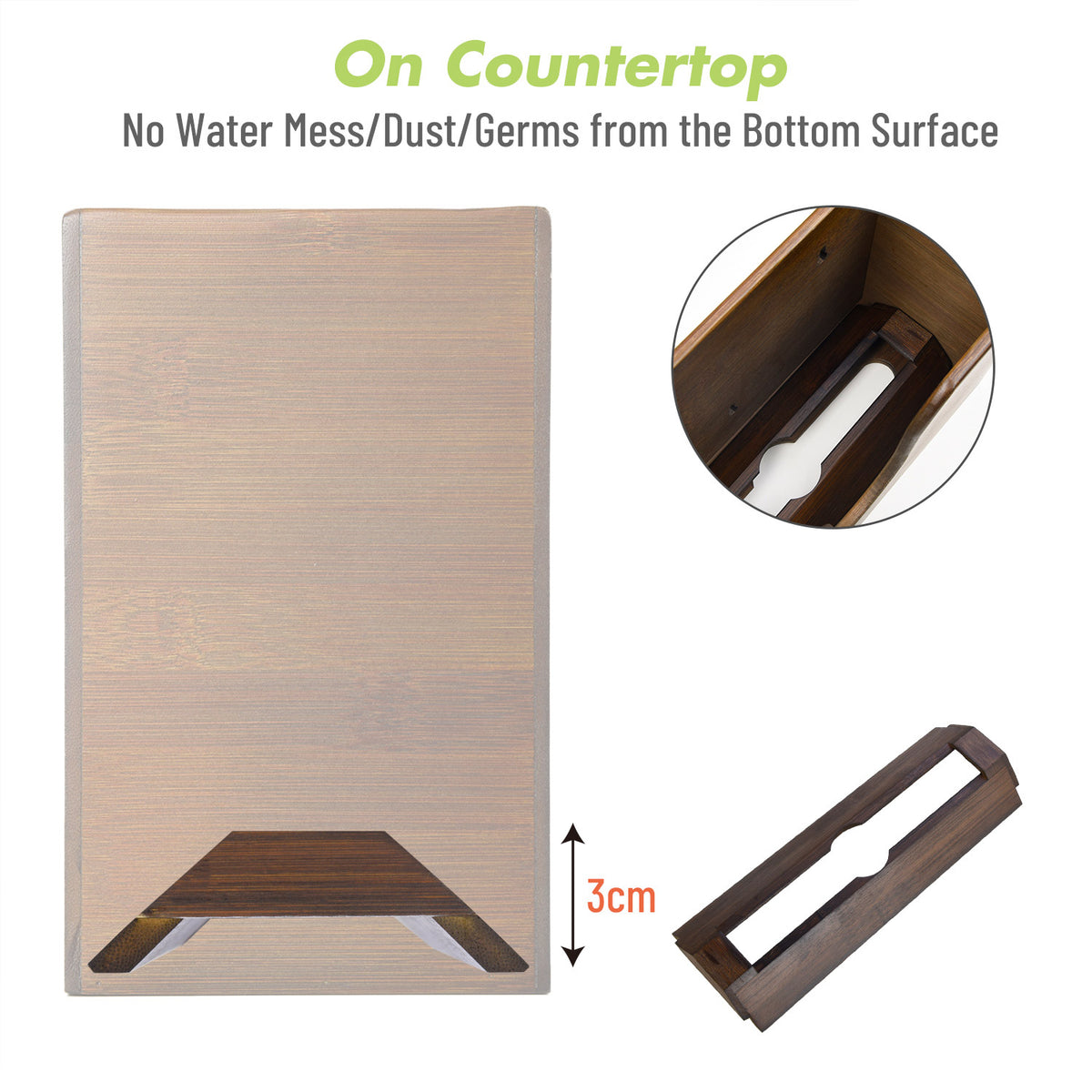 Cozee Bay Paper Towel Dispenser for Kitchen/Bathroom of Home or Commercial, Wall Mount or Countertop