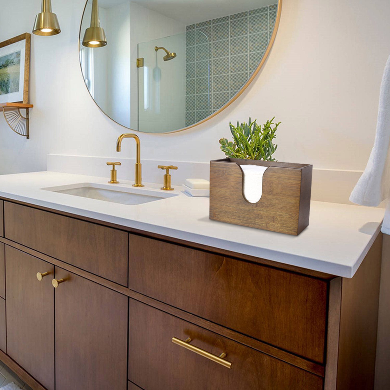 Paper Towel Dispenser for home and commercial (brown)