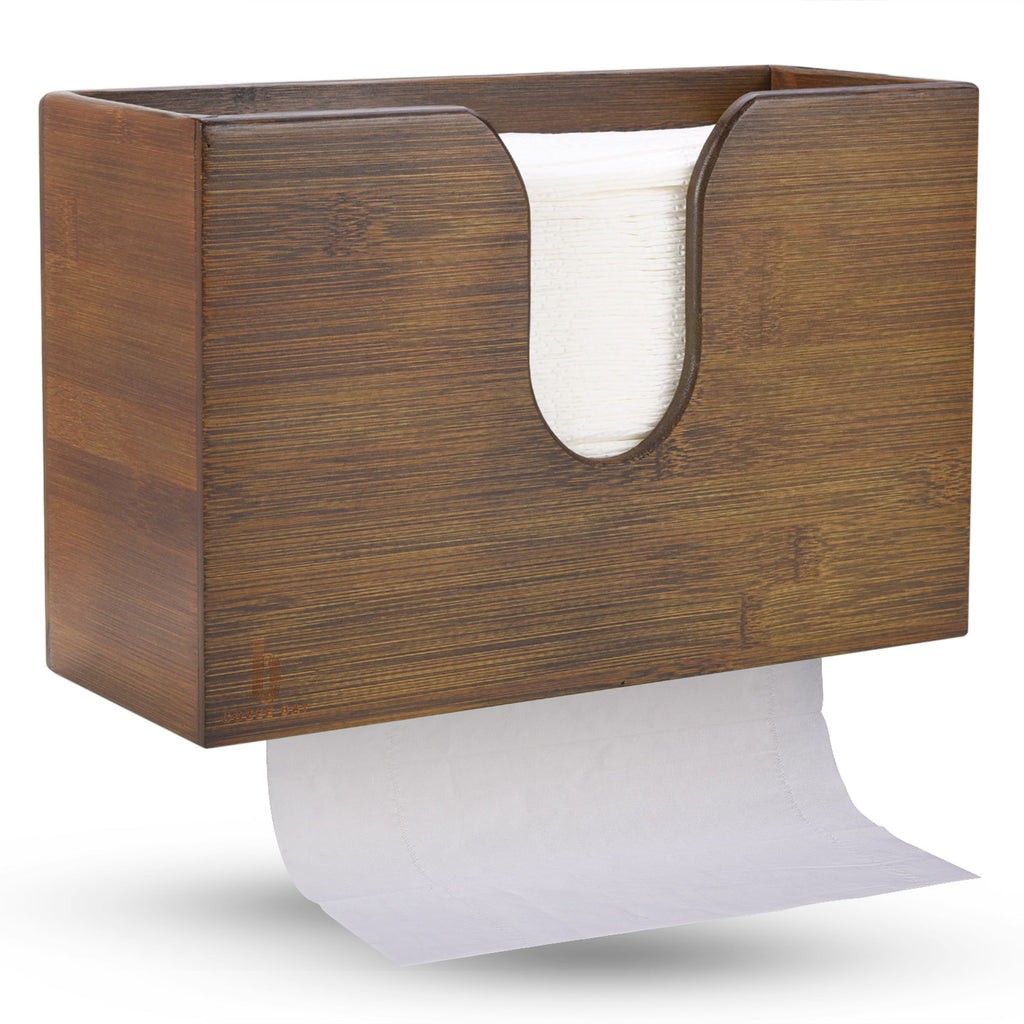 Creative Solid Wood Wall-Mounted Paper Towel Rack & Toilet Roll Holder