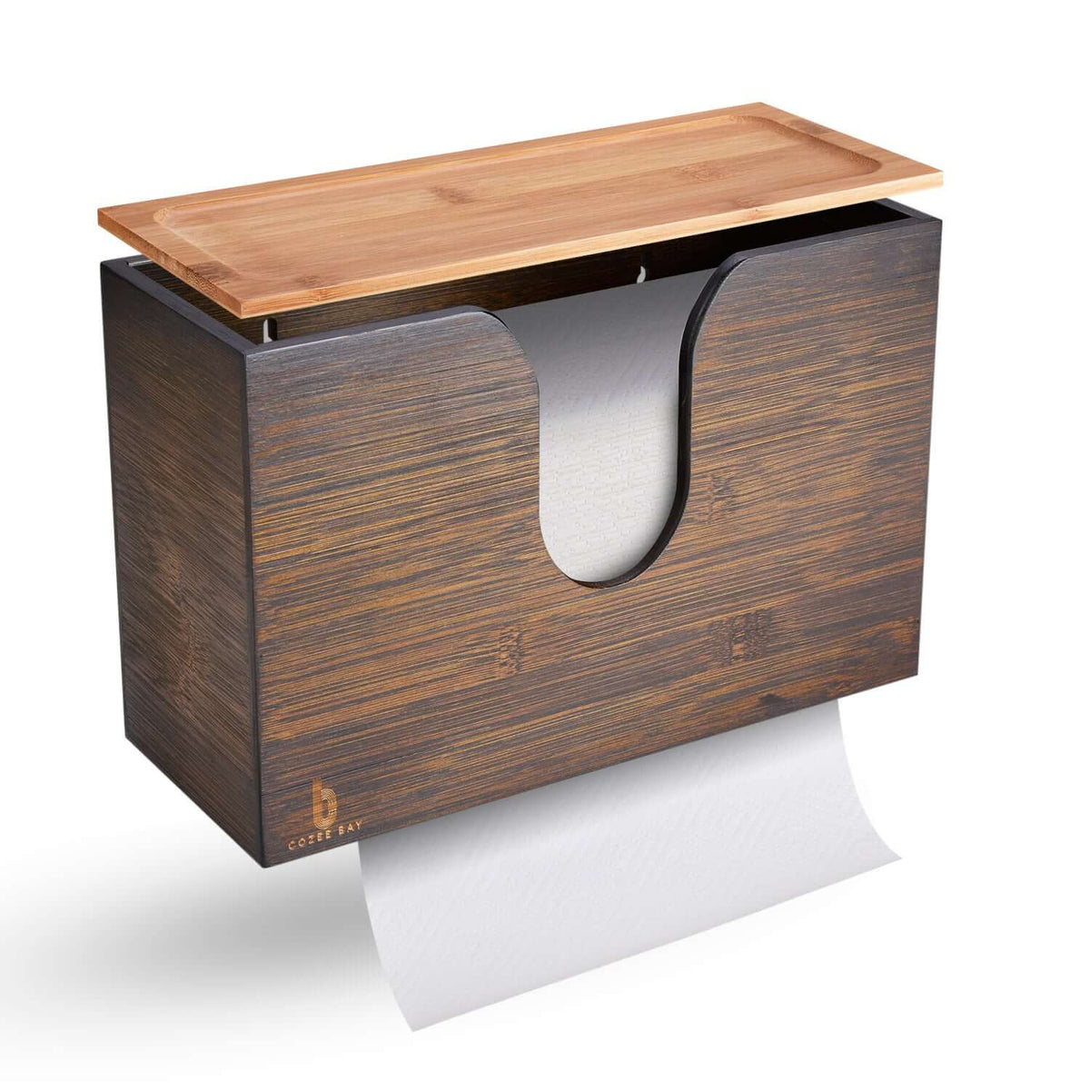 Horizontal paper towel holder countertop outlet