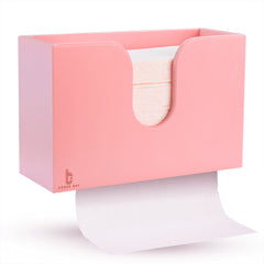 Bamboo Paper Towel Dispenser (Rose Pink)