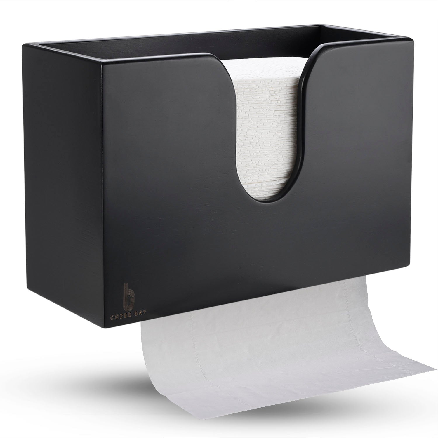 Black Kitchen Paper Towel Rack Bathroom Toilet Paper Roll Holder  Multi-Function Stainless Steel Tissue Towel Paper Dispenser