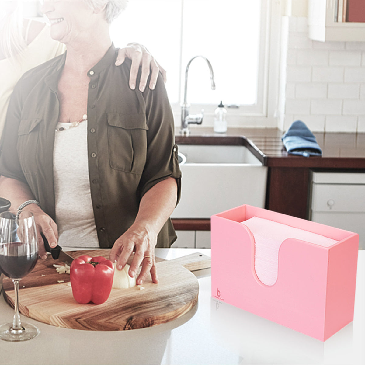 Cozee Bay Paper Towel Dispenser for Kitchen/Bathroom of Home or Commercial, Wall Mount or Countertop